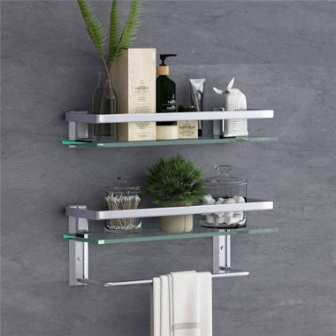 Shelves with towel discount bar